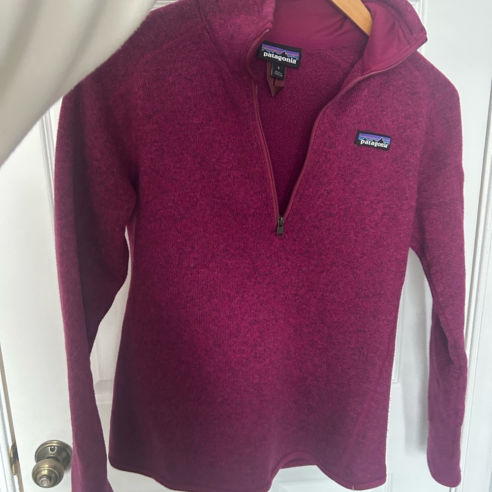 Patagonia Maroon Quarter-Zip Fleece